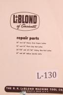 Leblond 25", 32", 27", 30", 50", 60", Lathe Parts Diagrams Manual Year (1947)